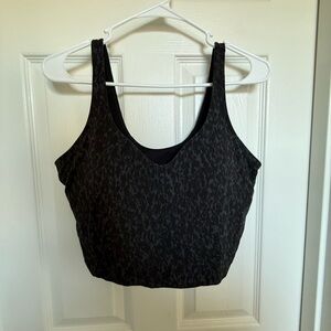 Lululemon Athletica Black Patterned Crop Top